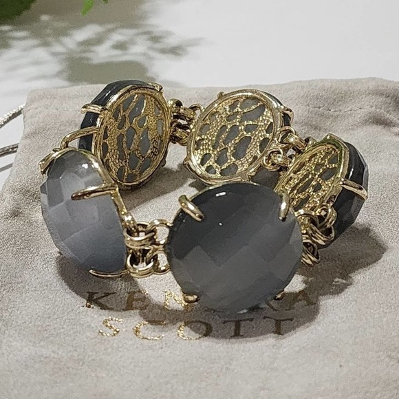 Kendra Scott Cassie‎ Bracelet Grey Slate and gold plated - Picture 5 of 8